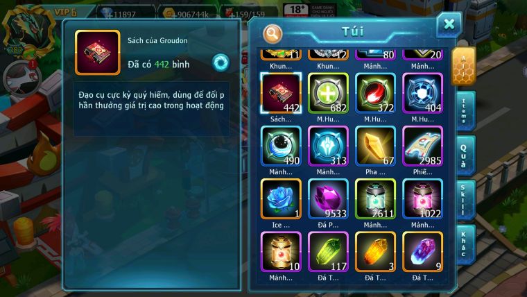 Mã : #TTS5945 - S1216 - Top55 - V6 - Hooh unvoa thần gió lugia bá chủ qvld bc qvbc bá chủ nhiều pet huyền thoại
