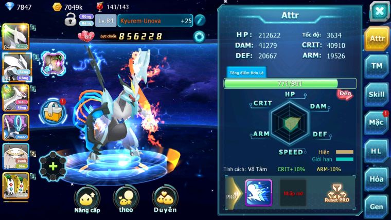 Mã : #TTS5942 - S1794 - Top42 - Sáng thế Unvoa lati nhiều pet huyền thoại