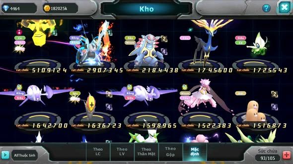 Mã : #TTS5947 - S1824 - V6 - Top7 - Tapu bulu bá chủ dynamax unvoa armdlo cặp lati diancie