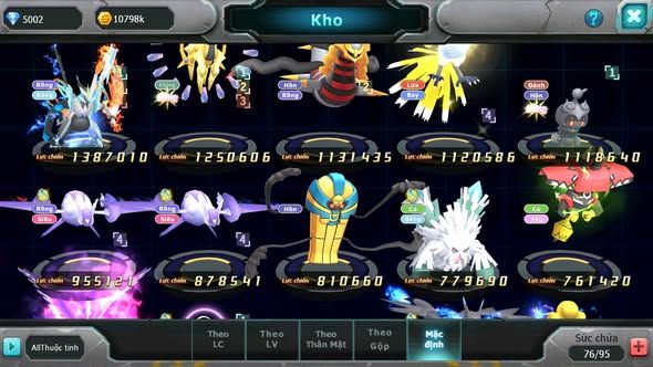 Mã : #TTS5954 - S1840 - Top 26 - v11 - Unvoa sáng thế giratina hooh mashadow cặp lati drak ho-oh