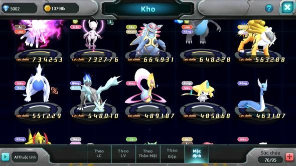 Mã : #TTS5954 - S1840 - Top 26 - v11 - Unvoa sáng thế giratina hooh mashadow cặp lati drak ho-oh