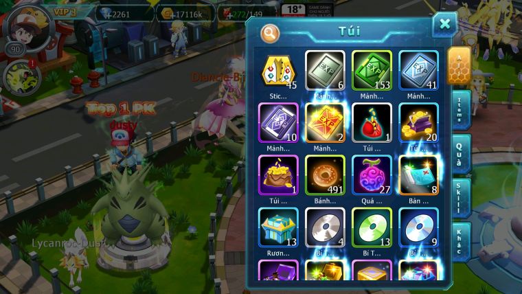 Mã : #TTS5951 - S1821 - Top11 - 300 sách Diancie bá chủ unvoa tapu fini nhiều pet ht