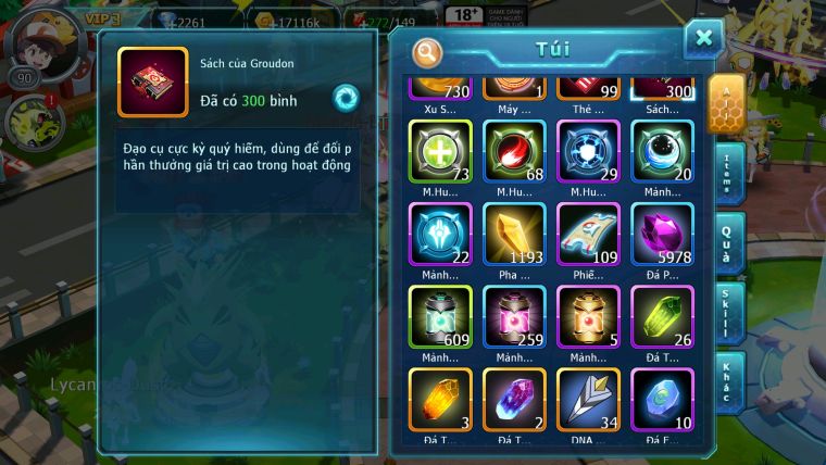 Mã : #TTS5951 - S1821 - Top11 - 300 sách Diancie bá chủ unvoa tapu fini nhiều pet ht