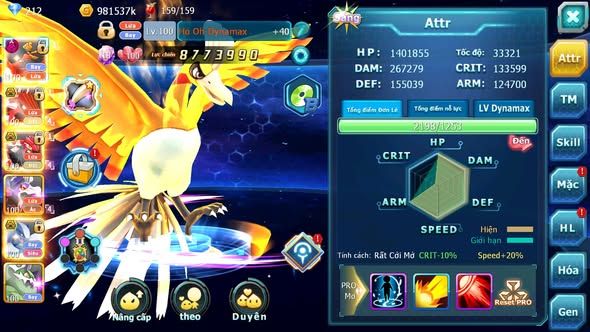 Mã : #TTS5960 - S1375 - V12 - Ho-oh quái vật lòng đất bá chủ groudon bá chủ drak hooh lugia bá chủ