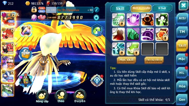 Mã : #TTS5960 - S1375 - V12 - Ho-oh quái vật lòng đất bá chủ groudon bá chủ drak hooh lugia bá chủ