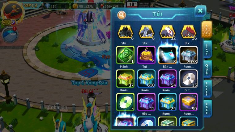 Mã : #TTS5960 - S1375 - V12 - Ho-oh quái vật lòng đất bá chủ groudon bá chủ drak hooh lugia bá chủ