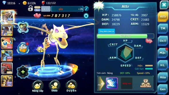 Mã : #TTS5965 - S1732 - 10K KC - RỒNG XƯƠNG BÁ CHỦ AMDLO VICTINI GROUDON