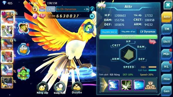 Mã : #TTS5963 - S1728 - Hooh dynaamx thần gió bc yvetal btaa bá chủ lugia