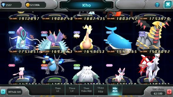 Mã : #TTS5962 - S1680 - V9 - Diancie dyanamx tapu fini bc xerm bc unvoa zevil nhiều pet ht