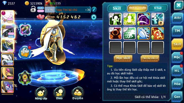 Mã : #TTS5962 - S1680 - V9 - Diancie dyanamx tapu fini bc xerm bc unvoa zevil nhiều pet ht