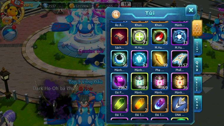 Mã : #TTS5962 - S1680 - V9 - Diancie dyanamx tapu fini bc xerm bc unvoa zevil nhiều pet ht