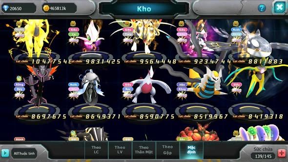 Mã : #TTS5970 - S66 - Top 11 - 20K kc - Diancie cộng hưởng dynamax hooh dynamax white dynamax yvetal bc unvoa black bc nhiều pet huyền thoại