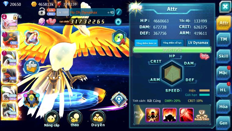 Mã : #TTS5970 - S66 - Top 11 - 20K kc - Diancie cộng hưởng dynamax hooh dynamax white dynamax yvetal bc unvoa black bc nhiều pet huyền thoại