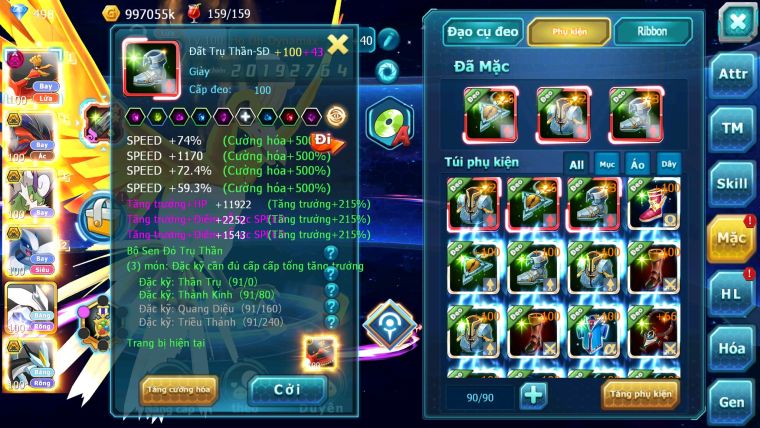 Mã : #TTS5967 - S1464 - V13 - TOP 40 - Hooh dynaamx yvetal bá chủ thần gió bc lugia bc unvoa blakc bc cặp lati nhiều pet ht