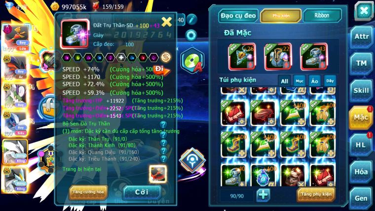 Mã : #TTS5967 - S1464 - V13 - TOP 40 - Hooh dynaamx yvetal bá chủ thần gió bc lugia bc unvoa blakc bc cặp lati nhiều pet ht