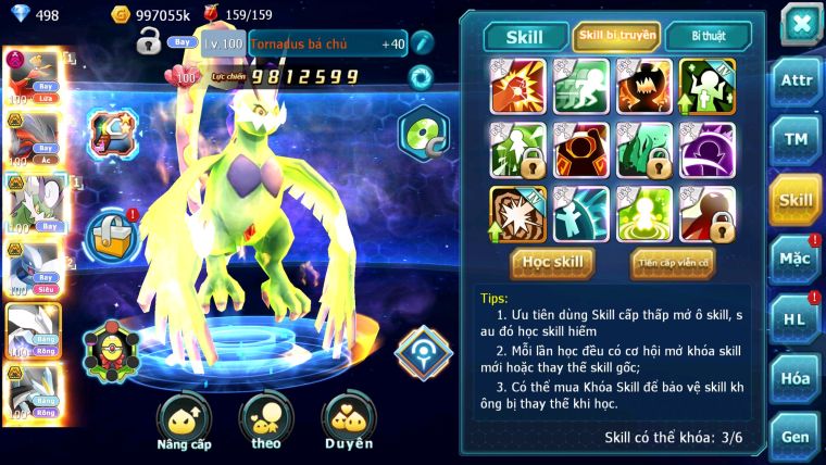 Mã : #TTS5967 - S1464 - V13 - TOP 40 - Hooh dynaamx yvetal bá chủ thần gió bc lugia bc unvoa blakc bc cặp lati nhiều pet ht