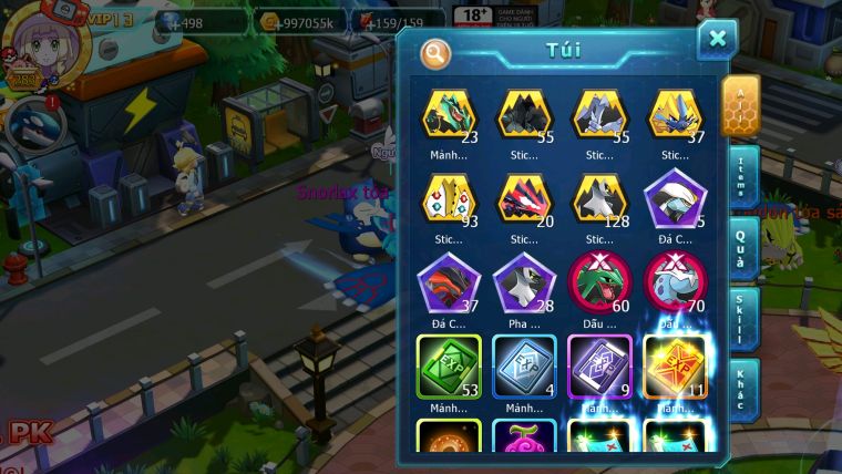 Mã : #TTS5967 - S1464 - V13 - TOP 40 - Hooh dynaamx yvetal bá chủ thần gió bc lugia bc unvoa blakc bc cặp lati nhiều pet ht