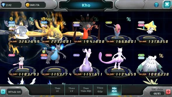 Mã : #TTS5978 - S1819 - Top 16 - 238 sách - Cặp cá bá chủ zevil mewtwo goodra