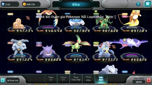 Mã : #TTS5978 - S1819 - Top 16 - 238 sách - Cặp cá bá chủ zevil mewtwo goodra