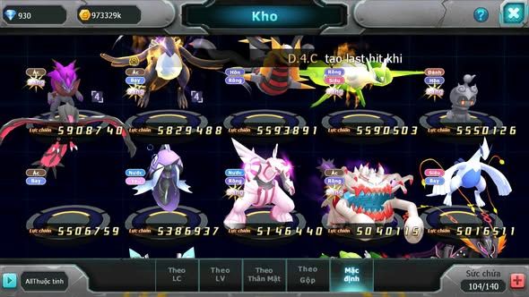 Mã : #TTS5976 - S993 - Top41 - Ho-oh cộng hưởng dynamax cặp cá bá chủ qvld bc unvoa wb bc nhiều pet ht