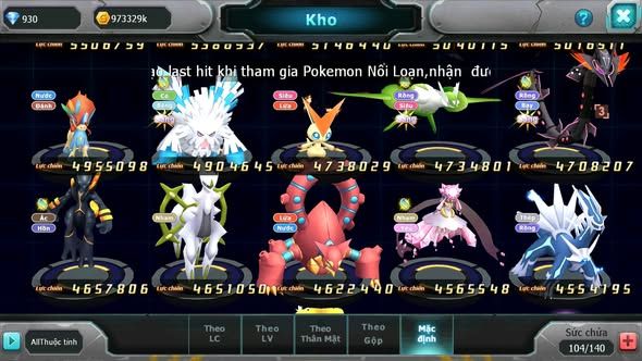 Mã : #TTS5976 - S993 - Top41 - Ho-oh cộng hưởng dynamax cặp cá bá chủ qvld bc unvoa wb bc nhiều pet ht