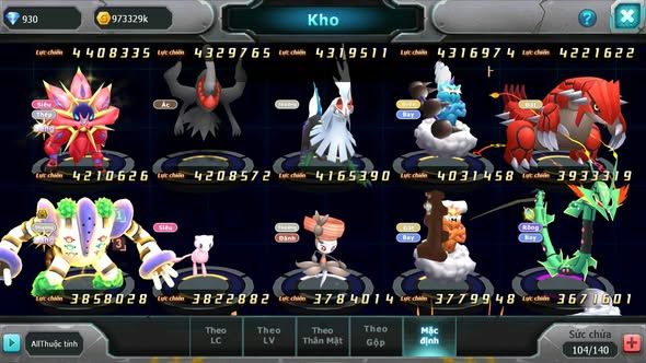 Mã : #TTS5976 - S993 - Top41 - Ho-oh cộng hưởng dynamax cặp cá bá chủ qvld bc unvoa wb bc nhiều pet ht