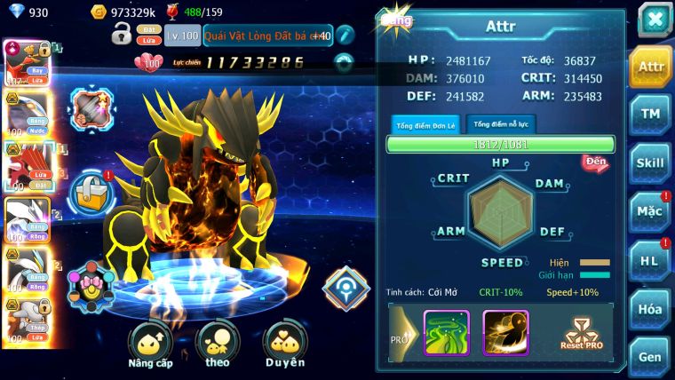 Mã : #TTS5976 - S993 - Top41 - Ho-oh cộng hưởng dynamax cặp cá bá chủ qvld bc unvoa wb bc nhiều pet ht
