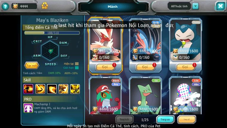 Mã : #TTS5976 - S993 - Top41 - Ho-oh cộng hưởng dynamax cặp cá bá chủ qvld bc unvoa wb bc nhiều pet ht