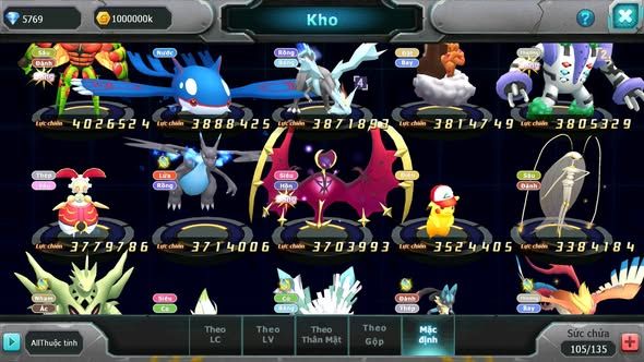 Mã : #TTS5985 - S1529 - V12 - Top43 - Ho-oh cộng hưởng dynamax Unvoa wb bá chủ yvetal bá chủ nhiều pet bá chủ
