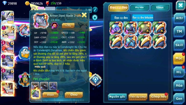 Mã: #TTS5984 - S1737 - TOP1 ALL - TOP2 CHAM - V18 - 1K7 SÁCH - CẶP RỒNG CỘNG HƯỞNG CẶP KIẾM KHIÊN BÁ CHỦ ACHALUDON CH DYNAAMX CHIM SẮT MELTAN DYANAMX
