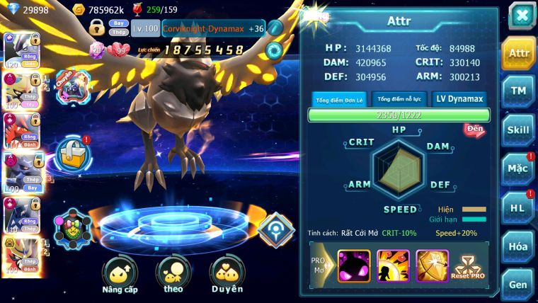 Mã: #TTS5984 - S1737 - TOP1 ALL - TOP2 CHAM - V18 - 1K7 SÁCH - CẶP RỒNG CỘNG HƯỞNG CẶP KIẾM KHIÊN BÁ CHỦ ACHALUDON CH DYNAAMX CHIM SẮT MELTAN DYANAMX