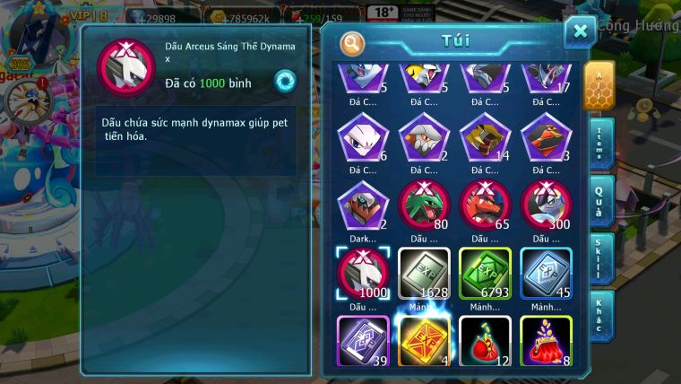 Mã: #TTS5984 - S1737 - TOP1 ALL - TOP2 CHAM - V18 - 1K7 SÁCH - CẶP RỒNG CỘNG HƯỞNG CẶP KIẾM KHIÊN BÁ CHỦ ACHALUDON CH DYNAAMX CHIM SẮT MELTAN DYANAMX