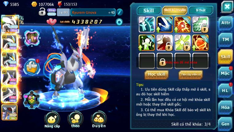 Mã #TTS5983 - S1830 - TOP5 - V7 - Unvoa white black bá chủ cặp lati bá chủ nhiều pet huyền thoại