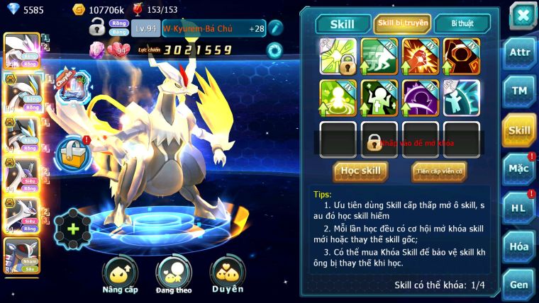 Mã #TTS5983 - S1830 - TOP5 - V7 - Unvoa white black bá chủ cặp lati bá chủ nhiều pet huyền thoại