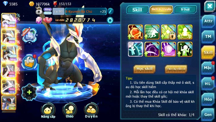 Mã #TTS5983 - S1830 - TOP5 - V7 - Unvoa white black bá chủ cặp lati bá chủ nhiều pet huyền thoại