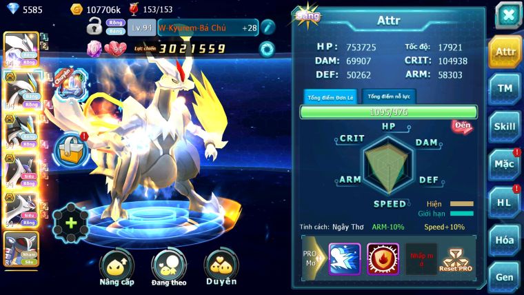 Mã #TTS5983 - S1830 - TOP5 - V7 - Unvoa white black bá chủ cặp lati bá chủ nhiều pet huyền thoại