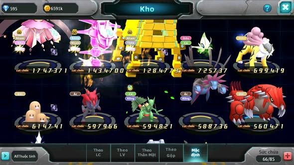 Mã : #TTS6000 - S1728 - V10 - Diancie bá chủ sakataka bá chủ rắn băng bá chủ raikou nhiều pet ht