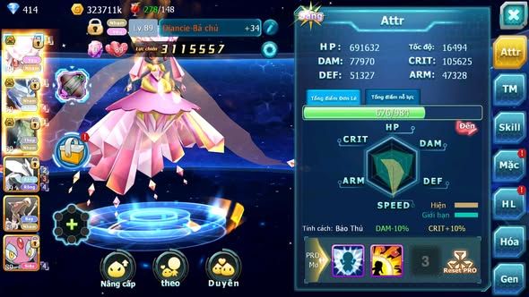 Mã : #TTS5998 - S1728 - V5 - Diancie bá chủ rắn băng bc sakataka bc nhiều pet ht