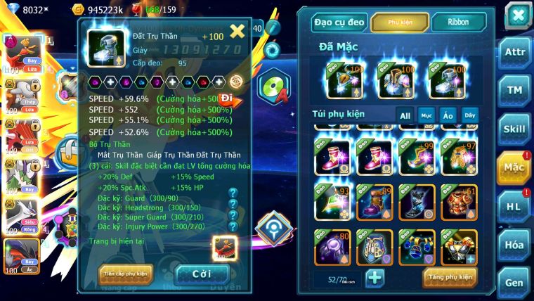 Mã : #TTS6004 - S1589 - Ho-oh dynamax hentran bc qvld bc thần gió bc nhiều pet ht