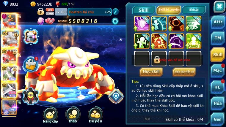 Mã : #TTS6004 - S1589 - Ho-oh dynamax hentran bc qvld bc thần gió bc nhiều pet ht