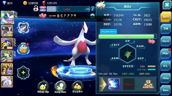 Mã : #TTS6003 - S1858 - V5 - Lugia armldo raikou celebi goodra