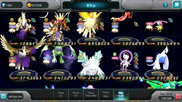 Mã : #TTS6002 - S1786 - V15 - Top5 Cặp rồng bá chủ Ho-oh bá chủ yvetal bc Drak hooh bc nhiều pet ht