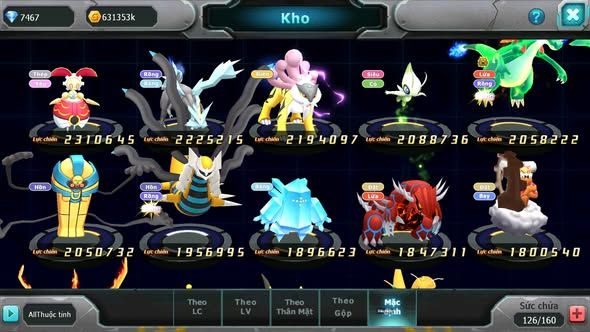 Mã : #TTS6002 - S1786 - V15 - Top5 Cặp rồng bá chủ Ho-oh bá chủ yvetal bc Drak hooh bc nhiều pet ht