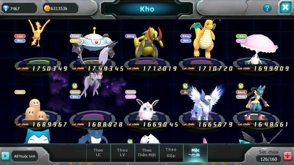 Mã : #TTS6002 - S1786 - V15 - Top5 Cặp rồng bá chủ Ho-oh bá chủ yvetal bc Drak hooh bc nhiều pet ht