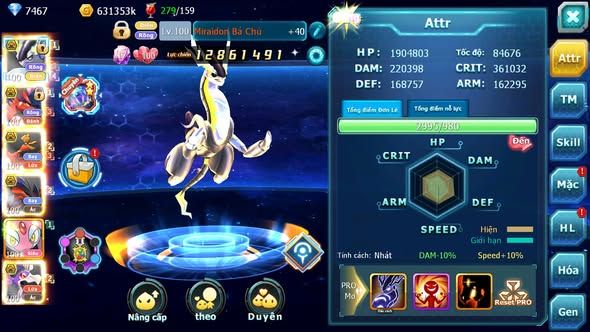 Mã : #TTS6002 - S1786 - V15 - Top5 Cặp rồng bá chủ Ho-oh bá chủ yvetal bc Drak hooh bc nhiều pet ht