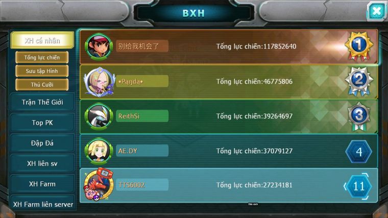 Mã : #TTS6002 - S1786 - V15 - Top5 Cặp rồng bá chủ Ho-oh bá chủ yvetal bc Drak hooh bc nhiều pet ht