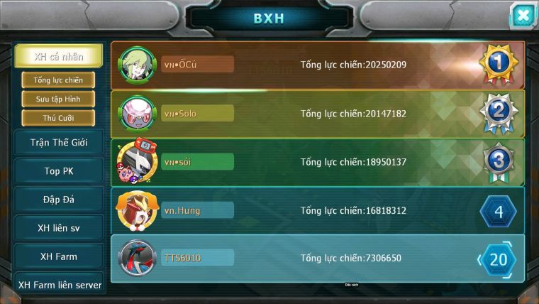 Mã : #TTS6010 - S1819 - Top 20 - Hooh quái vật lòng đất bá chủ zevil nhiều pet ht