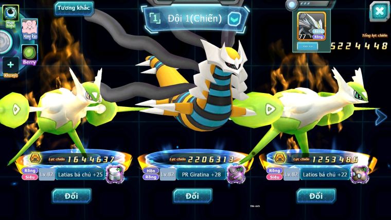 Mã : #TTS6009 - S1791 - V5 - Giratina cặp lati bá chủ lugia raikou nhiều pet ht