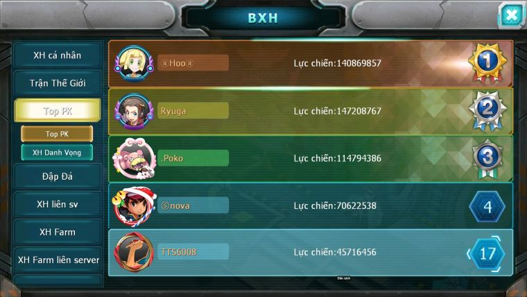 Mã : #TTS6008 - S970 - Top17 - V12 - Ho-oh dynamax wb bc unvoa qvld bc qvbc bc nhiều pet ht