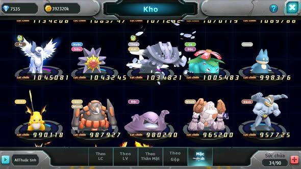 Mã : #TTS6007 - S1588 - Lugia bá chủ unvoa diancie celebi lati bc nhiều pet ht